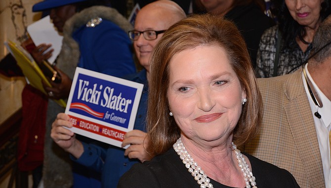 Democrat Vicki Slater announced her candidacy for governor Thursday morning on the platform of better jobs, better education and better healthcare.