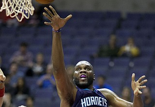 Charlotte Hornets player and Prentiss native Al Jefferson (pictured) got some help when the Minnesota Timberwolves traded Murrah High School great Mo Williams (not pictured) to the Charlotte Hornets. Photo courtesy Flickr/Keith Allison