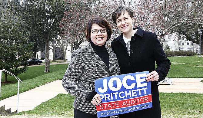 Joce Pritchett (left) and her wife, Carla Webb (right), are among plaintiffs currently fighting against Mississippi's same-sex marriage ban. Pritchett and Webb married in Maine in 2013 and have two children, but their marriage has not been recognized under state law.
