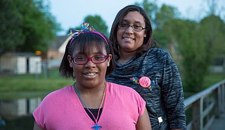 Krystin Polk (front) has been sent to juvenile detention for behavior associated with her autism diagnosis. Her mother, Krystal (back), believes her daughter is not being disciplined correctly. Photo courtesy Polk Family