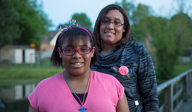 Krystin Polk (front) has been sent to juvenile detention for behavior associated with her autism diagnosis. Her mother, Krystal (back), believes her daughter is not being disciplined correctly. Photo courtesy Polk Family