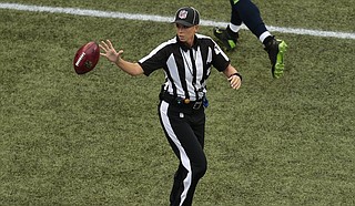 Last week, the NFL hired Pascagoula native Sarah Thomas as an official, making her the first full-time female official in the league. Photo courtesy Seattle Seahawks