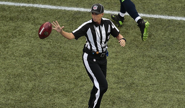 Last week, the NFL hired Pascagoula native Sarah Thomas as an official, making her the first full-time female official in the league. Photo courtesy Seattle Seahawks
