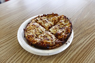 The Pizza Shack offers a huge variety of specialty pizzas, including Margarita, Hawaiian, Andy's Buffalo Ranch Chicken (pictured), Chicken Curry Delight, Cajun Joe and Italian Cowboy.