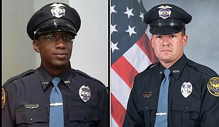 Officers Liquori Tate (left) and Benjamin Deen (right) Photo courtesy Hattiesburg Police Department
