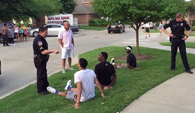 The incident began when officers responded Friday night to a report of a disturbance involving a group of black youths at a neighborhood pool party. Photo courtesy YouTube