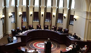 James A. Keith presents the argument for Adrian Shipman to the Mississippi Supreme Court on Tuesday, June 9. Photo courtesy Arielle Dreher