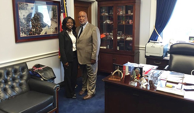 Laura K. Cooper (left) and U.S. Rep. Bennie Thompson (right) Photo courtesy Laura Cooper