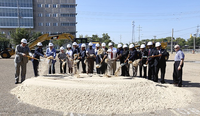 Officials and investors helped break ground on the 205-room Westin hotel project in downtown Jackson.