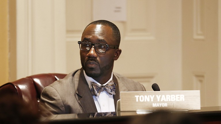 Mayor Tony Yarber proposes to balance a $495 million budget with an 8-percent hike in property taxes and employee furloughs.