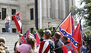 Confederate flag supporters at a rally at the state capitol. Imani Khayyam/File Photo