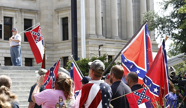Confederate flag supporters at a rally at the state capitol. Imani Khayyam/File Photo