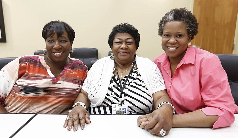 Rhonda Davis, Willie Mae Berry and Talya Straughter (left to right) make up a part of the 170-person team at Hinds Behavioral Health Services.