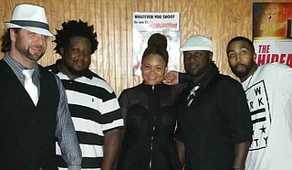 (Left to right) Marvin Curtis, Anthony Daniels, Nikki Reed, Kendrick Vivians and Steve Smith are Jackson Top 40s cover band Deez Notez. Photo courtesy Deez Notez