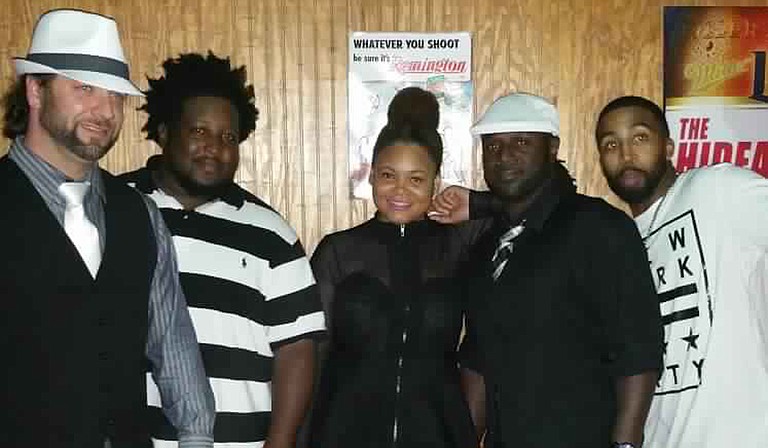 (Left to right) Marvin Curtis, Anthony Daniels, Nikki Reed, Kendrick Vivians and Steve Smith are Jackson Top 40s cover band Deez Notez. Photo courtesy Deez Notez