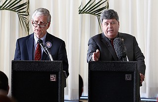 Jim Keith (left) and Rep. Greg Snowden (right)