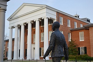 Student senators at the University of Mississippi voted Tuesday night to ask the school administration to remove the Mississippi flag from campus because it contains a Confederate battle emblem that some say is an offensive reminder of slavery and segregation. Photo courtesy J.R. Gordon