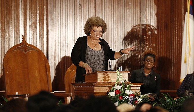 Angela Davis spoke as part of the fall 2015 Presidential Lecture in Tougaloo College's historic Woodworth Chapel.