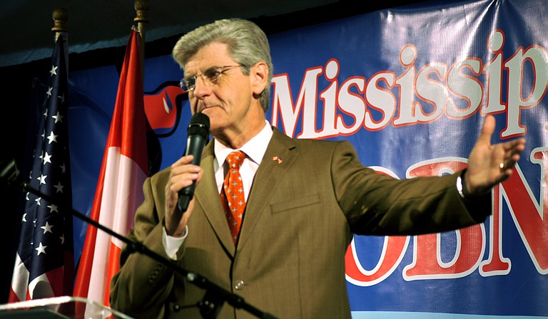 Speaking at the 2012 Mississippi Economic Council’s annual Hobnob event, Gov. Phil Bryant touted international trade with Canada and charter-school legislation, which passed a year later.