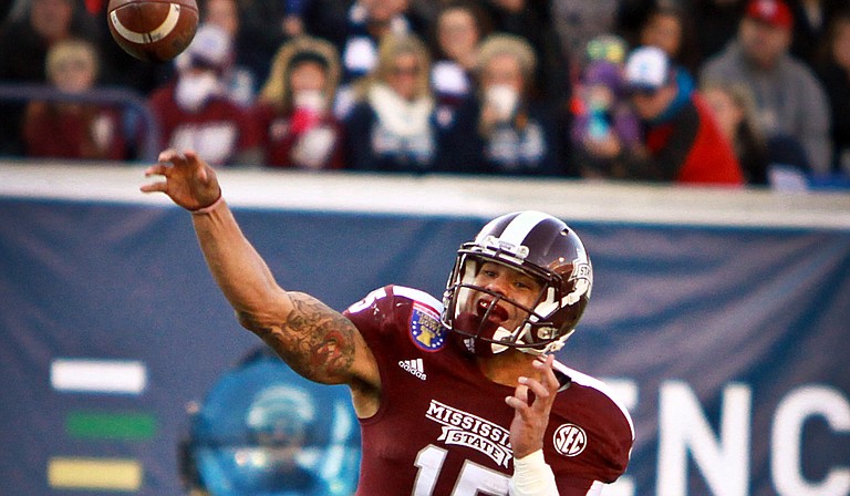 While his last season at Mississippi State University is coming to an end, quarterback Dak Prescott has made a lasting mark on the Bulldogs with career heights that rival the best players in SEC history. Photo courtesy Mississippi State University Athletics