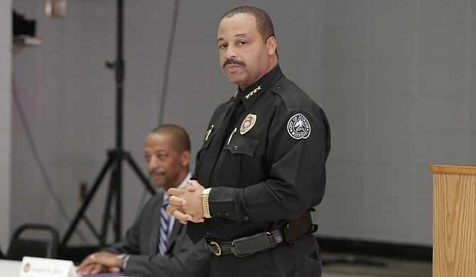 Jackson police Chief Lee Vance commended his officers for making a quick arrest after a shooting spree that resulted in the deaths of two women and for an overall reduction in crime in the capital city.