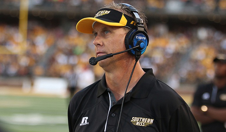 With the University of Southern Mississippi football program’s turnaround this season, fans should be worried that a Power Five conference team may steal coach Todd Monken. Photo courtesy University of Southern Mississippi Athletics