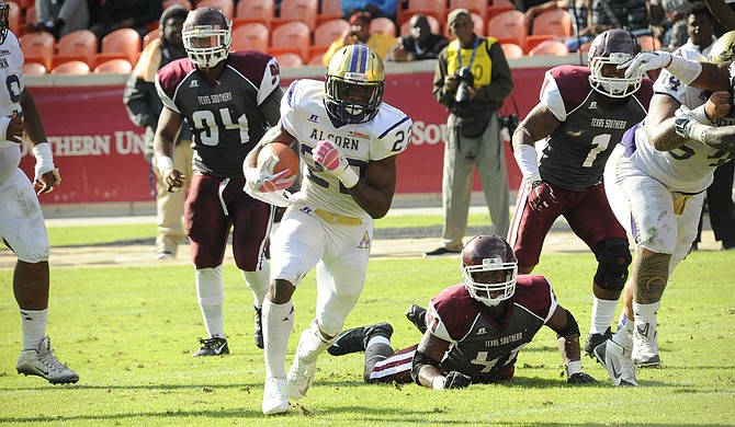 For SWAC champion Alcorn State University’s game against North Carolina A&T University in the Celebration Bowl, it has a few weapons, such as running back Darryan Ragsdale, at the ready. Photo courtesy Alcorn Athletics