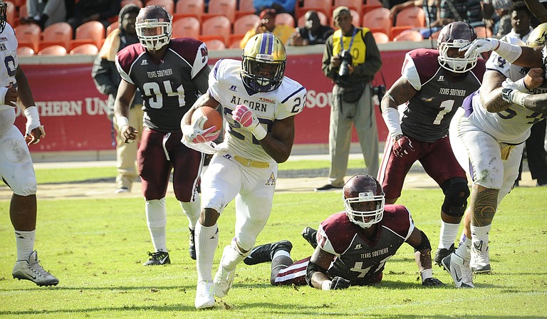 For SWAC champion Alcorn State University’s game against North Carolina A&T University in the Celebration Bowl, it has a few weapons, such as running back Darryan Ragsdale, at the ready. Photo courtesy Alcorn Athletics