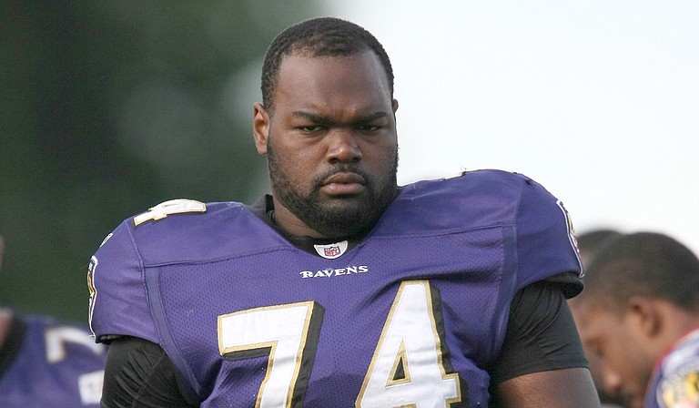 Former University of Mississippi star Michael Oher plays offensive tackle for the Carolina Panthers. Photo courtesy Flickr/Keith Allison