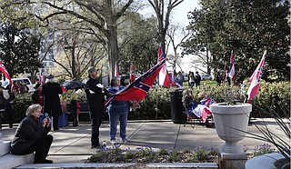 Several pro-state-flag organizations including the Magnolia State Heritage Campaign and the Dixie Alliance held a rally outside the capitol on Jan. 19 to “save the state flag.”