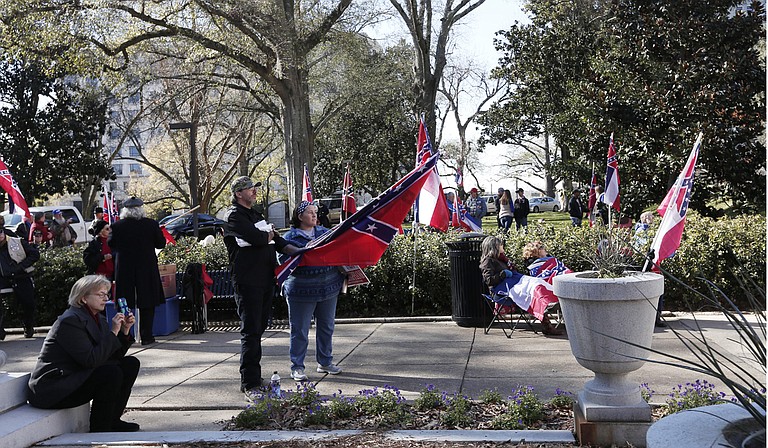 Several pro-state-flag organizations including the Magnolia State Heritage Campaign and the Dixie Alliance held a rally outside the capitol on Jan. 19 to “save the state flag.”