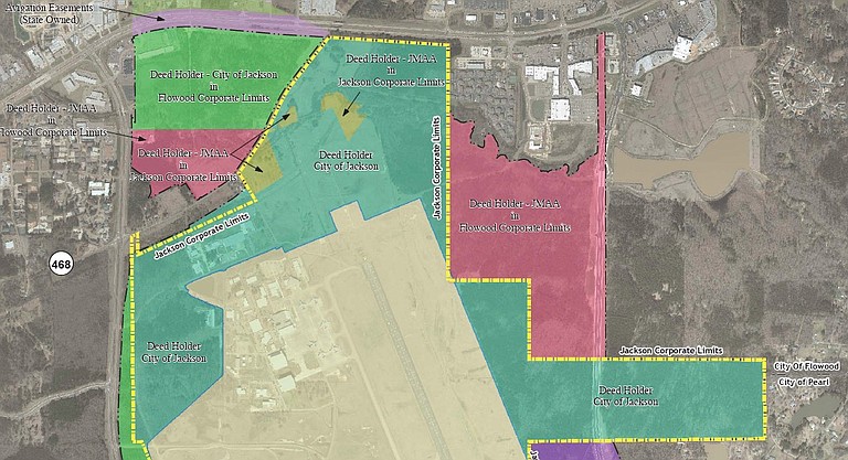 The above map displays tracts of land controlled and opened by the Jackson Municipal Airport Authority and the City of Jackson. The East Metro Parkway is adjacent to the right of JMAA land (the large pink area) that Entergy recently certified as shovel-ready land for development.
