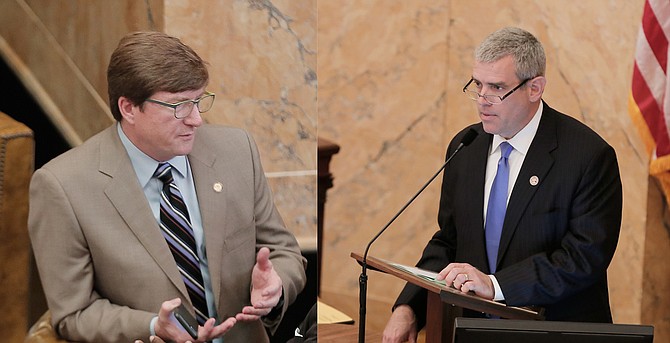 Minority Whip Leader David Baria, D-Bay St. Louis,  (left) and House Speaker Philip Gunn, R-Clinton, (right) have very different campaign-finance records from 2015.