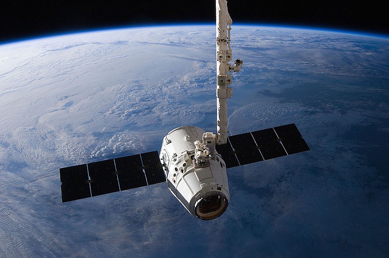 The Dragon is Space X's spacecraft designed for low-orbit cargo deliveries.