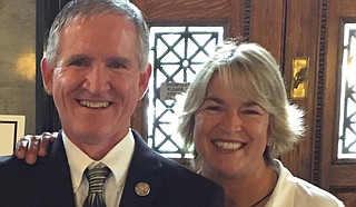 Holly Reichle (right) with House Representative Steve Massengill (left) Photo courtesy Holly Reichle