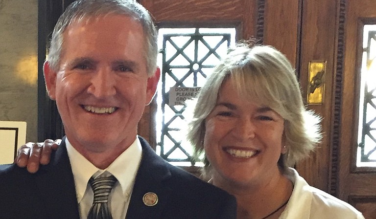 Holly Reichle (right) with House Representative Steve Massengill (left) Photo courtesy Holly Reichle