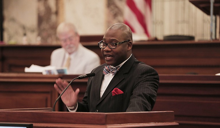 Sen. Derrick Simmons, D-Greenville, presented Senate Bill 2169 on the floor last week, which will increase the punishments for possession and intent to sell synthetic cannabinoids. File Photo.