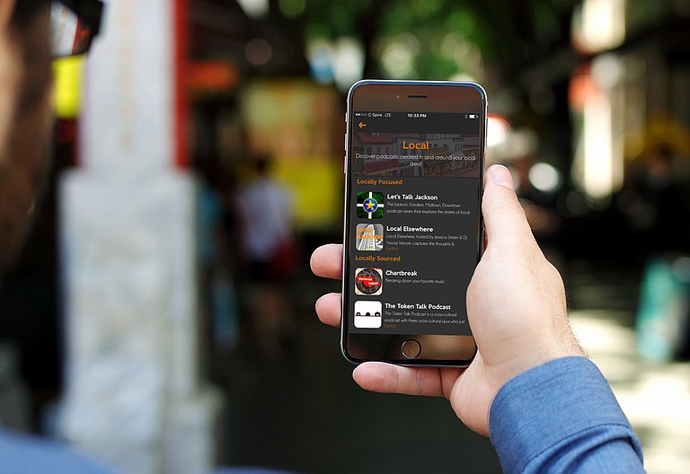 The Satchel Podcast Player includes a Listen Local feature, which allows users to locate local podcasts based on their location. Photo courtesy Beau York