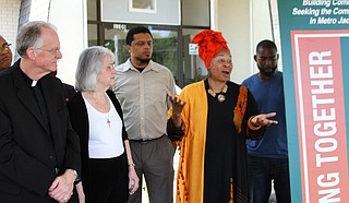 Okolo Rashid of the International Museum of Muslim Cultures and other members of the Working Together Jackson group encourage all members of the community to join them Monday for an inquiry session with Mayor Tony Yarber.