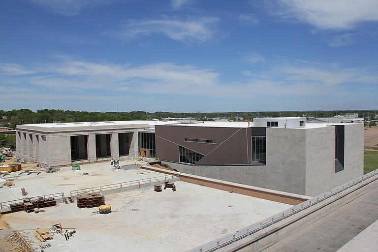 The Museum of Mississippi History (on the left) and the Civil Rights Museum (on the right) are set to open in December 2017. Photo courtesy MDAH