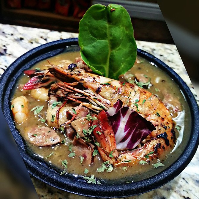 1693 Red Zone Grill serves a variety of New Orleans-style dishes, including gumbo. Photo courtesy Red Zone Grill