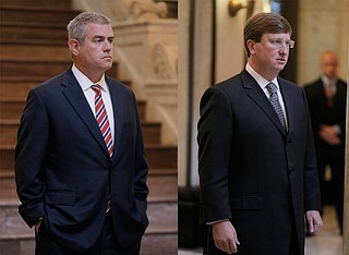 On Aug. 1, the state's legislative tax panel, made up of senators, representatives and a staff members from the governor's office such as Philip Gunn (left) and Tate Reeves (right), met for the first of many meetings to come to discuss their priorities and purpose going forward.