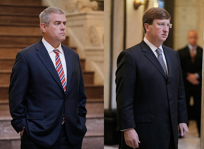 House Speaker Philip Gunn (left) and Lt. Gov. Tate Reeves (right) announced nine working groups, composed of lawmakers, to look closely at state agency budget expenditures over the next few months.