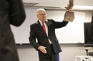 The Jackson Police Departmented awarded former Gov. William Winter a Lifetime Achievement Award Thursday.