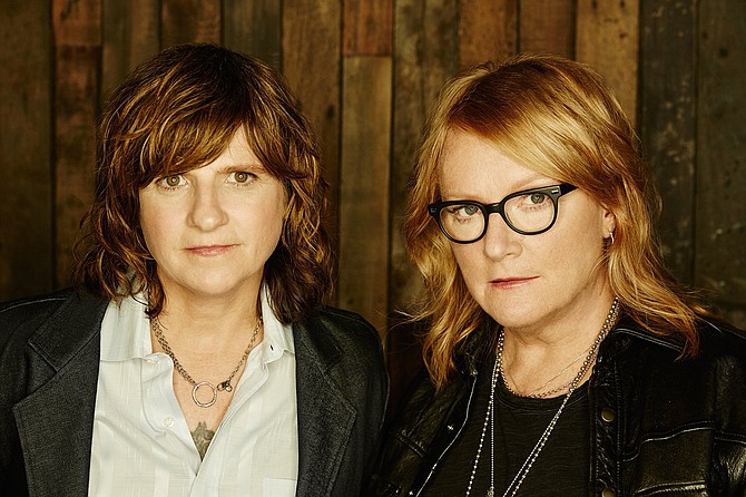 (Left to right) Amy Ray and Emily Saliers of the Indigo Girls perform Sept. 13-14 at Duling Hall. Source: Interview with Emily Saliers - Saturday, Aug. 13, at 4 p.m. Photo courtesy Jeremy Cowart