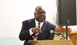 U.S. District Judge Carleton Reeves struck down Carlos Moore's lawsuit against the Mississippi flag, while leaving the door open for another lawsuit against what he called “a symbol borne of the South’s intention to maintain slavery can unite Mississippians in the 21st century.” File photo by Imani Khayyam