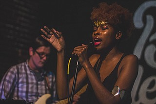 (Left to right) Tre Pepper and Astin Sullivan of Jackson soul duo Clouds & Crayons perform for the release of their debut album, “Love Soliloquy,” on Friday, Sept. 16, at Offbeat in midtown Jackson. Photo courtesy Clouds & Crayons