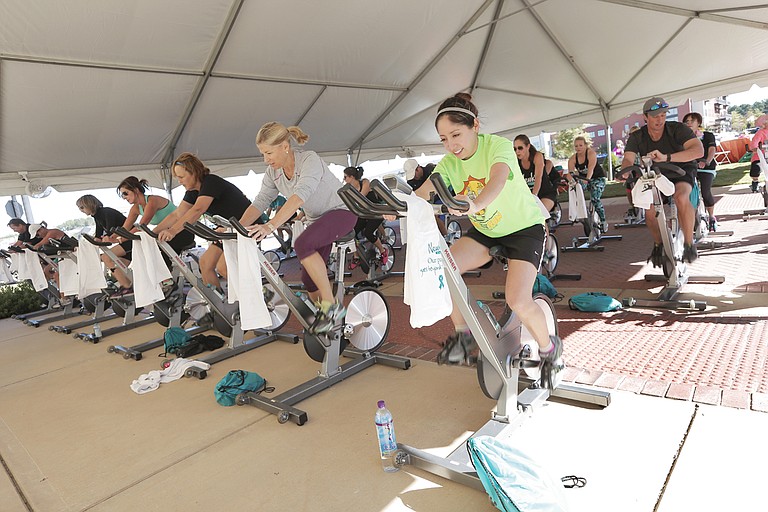 Riders at the third annual Ovarian Cycle Jackson event helped raise money for the Ovarian Cancer Research Fund Alliance on Sep. 29 in Ridgeland.