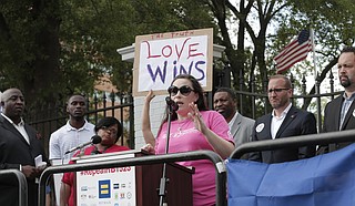 Felicia Brown-Williams (center), the public policy director at Planned Parenthood Southeast, said she knew a federal-court challenge would strike down a new State law targeting the clinic.
