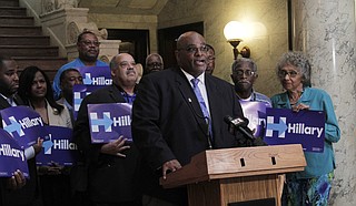 Rep. John Hines, D-Greenville, encouraged voters from all over the state to get out to vote and help turn Mississippi from red to blue.